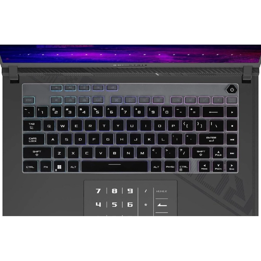 RAYA Silicone Keyboard Cover for 2023/2024 ASUS ROG Strix G16 and ASUS ROG Strix Scar 16 Gaming Laptops (Black)
