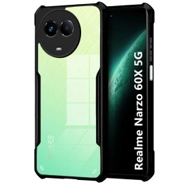 Fashionury Crystal Clear Back Cover for Realme Narzo 60X 5G Shockproof Design | Camera Protection Case Back Cover for Realme Narzo 60X 5G (Bumper)