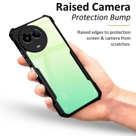 Fashionury Crystal Clear Back Cover for Realme Narzo 60X 5G Shockproof Design | Camera Protection Case Back Cover for Realme Narzo 60X 5G (Bumper)