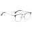 ROYAL SON Full Rim Black Silver Blue Cut Anti glare Eye Protection Specs Men Women - SF0086-C2