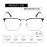 ROYAL SON Full Rim Black Silver Blue Cut Anti glare Eye Protection Specs Men Women - SF0086-C2