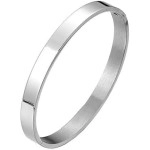 MEENAZ Bracelet for Men Stylish Boys brother boyfriend gents/Fashion Silver Kada for men platinum/Silver Bracelets for Men Metal/Stainless Steel Kada Kadas Bracelet valentine Gift open kada 350, One