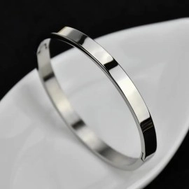 MEENAZ Bracelet for Men Stylish Boys brother boyfriend gents/Fashion Silver Kada for men platinum/Silver Bracelets for Men Metal/Stainless Steel Kada Kadas Bracelet valentine Gift open kada 350, One