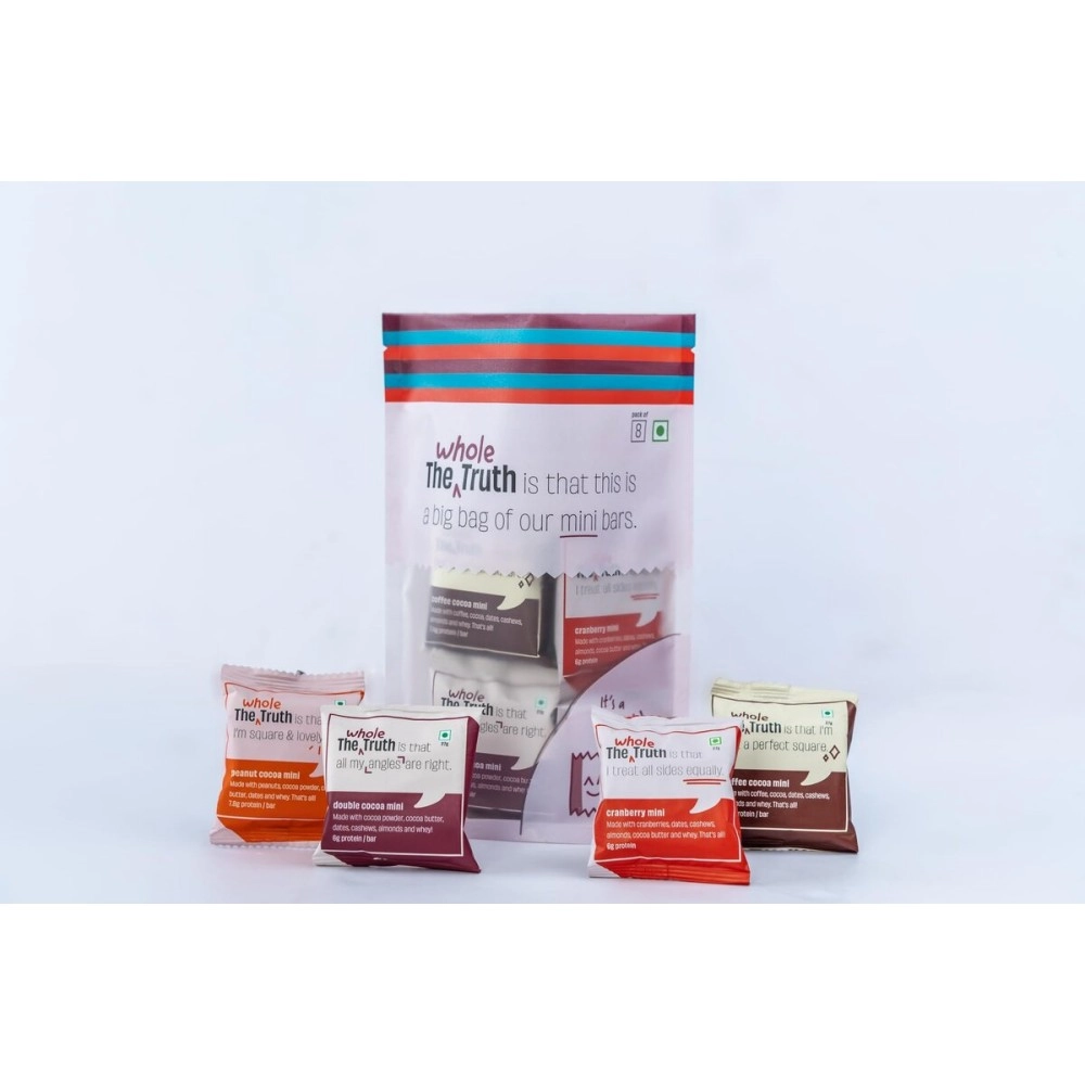 The Whole Truth - Protein Bar Minis - The Everyone Party - All-in-One - Pack of 8-8 x 27g - All Natural