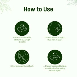 AZAH Intimate Wipes for Women | AntiBacterial Vaginal Wipes Pack of 40 | pH Balanced Feminine Wipes | All Natural Ingredients for Daily Hygiene |Travel Friendly Wet Wipes for Face and Private Parts