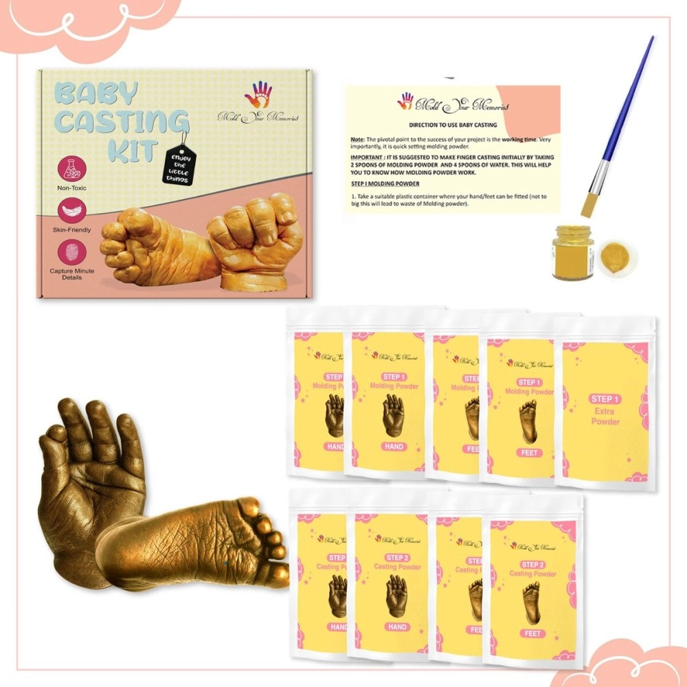 Mold Your Memories Baby Casting Kit for hand and Feet (2 hand & 2 feet cast)
