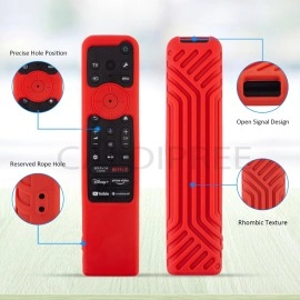 Caldipree Silicone Case Cover Compatible with Sony Smart TV 2023 Series Voice Remote RMF-TX910U [Remote NOT Included] (Grey)