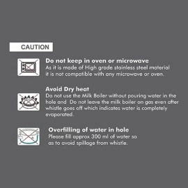 NanoNine Stainlesss Steel Polished Double Wall Milk Boiler, 1Liters, 1 Pc