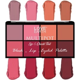 Love Earth Blush, Lips, Eyelid Palette With Richness Of Jojoba Oil And Vitamin E For Blush, Lips, Eyelids (16gm)