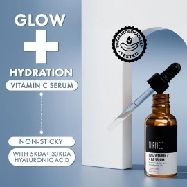 ThriveCo 10% Vitamin C Serum For Face With Hyaluronic Acid | Gives Instant Brightening Effect & Glowing Skin | For Men & Women | All Skin Types | Non-Sticky, Vegan, Fragrance & Cruelty-Free | 30ml