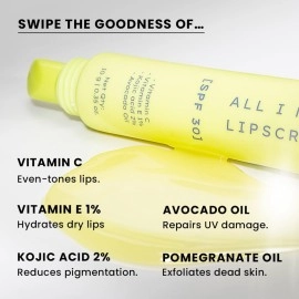 Hyphen All I Need Lipscreen with SPF 30 & 2% Kojic Acid - Moisturizing, Sun Protection | Hyphen | Smooth Lips, Tan Removal for Women and Men | Vegan, SLS & Paraben-Free - 10 gm