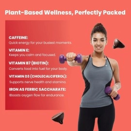 Stronger me. For Instant Energy Supplement|30 Oral Strips|50 Mg Caffeine,Taurine,L-Theanine,Vitamin B5,B6,B9,B12 For Pre-Workout & Sports Activities|100% Plant-Based,Chocolate Mint Flavor