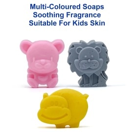 Crazy Sutra 3Pcs Kids Animal Soap Combo: Goat Milk & Natural Oils for Gentle Skin Care Assorted Fragrance & Handmade Natural Kids Soap. Paraben And SLS Free Kids Soap
