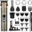 Hatteker Beard Trimmer Kit Professional Hair Clipper Zero Gapped T-Blade Trimmer Electric Razor Shaver for Nose Ear Body Face Mustache Trimmer for Men Cordless Grooming Kit Waterproof 8 in 1