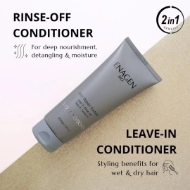Enagen Bio Hair Duo Conditioner: Rinse off & Leave In Conditioner - Multipurpose Hair Savior Nourish, Style, and Transform Your Tresses with Hyaluronic Acid, Quinoa & Argan