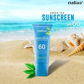 Maliao Green Tea Water Resistant Paraben & Phthalates Free Sunscreen For All Skin Type Broad Spectrum Spf 60Pa+++ 100G