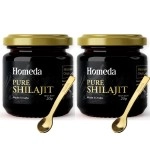 Homeda Pure Himalayan Shilajit Original/Shilajeet Original, Ayurvedic Shilajit Resin Original, Natural Pure Shilajit Original for Men and Women, Kashmiri Shilajit |   - 40g - Pack of 2