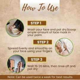 VEDAHARVEST Multani Mitti Face Pack/Face Mask For Hydrating & Glowing | Acne | Oil Control | Suits All Skin Types | Paraben-Free | No Silicones | No Sulphates | 100Gm