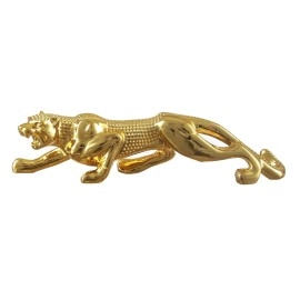 TIED RIBBONS Golden Panther Jaguar Leopard Sculpture Showpiece Animal Figurines Statue (Resin, 4 cm x 18 cm) Decorative Item for Home Decor Living Room Office Bedroom Table Decoration Gifting