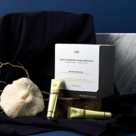 LA\'DOR Snail Sleeping Korean Hair Ampoule, 20ml - Overnight Treatment Mask with Snail Mucin & Keratin | Intense Hydration, Ultimate Smoothness for Dry, Damaged, Frizzy & Coloured Hair