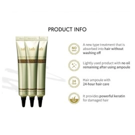 LA\'DOR Snail Sleeping Korean Hair Ampoule, 20ml - Overnight Treatment Mask with Snail Mucin & Keratin | Intense Hydration, Ultimate Smoothness for Dry, Damaged, Frizzy & Coloured Hair