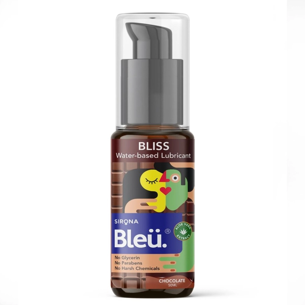Bleu Bliss Chocolate Flavored Intimate Lubricant Gel for Men & Women - 50 ml | Water Based Lube | Compatible with Condoms & Toys