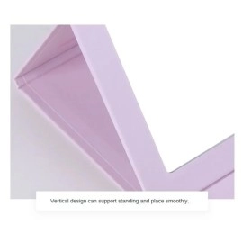 Agabani Cute Cartoon Folding Mirror, Unique Mirror, Cosmetic Mirror, Cartoon Dressing Mirror, Folding Makeup Mirror, Framed Vanity Mirror with Stand for Kids, Women (Purple)