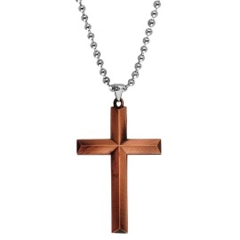 M Men Style Religious Christ Cross Brown Zinc and Metal Car Hanging for Men and Women cardecor-SPn20211279