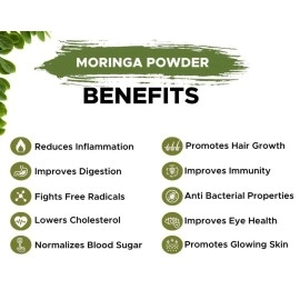 Neutra Leaf Organic Moringa Powder 500g | Boosts Immunity & Health | Helps To Get Slim | Multivitamin | Antioxidant | Good for Hair & Skin | Resealable Bag