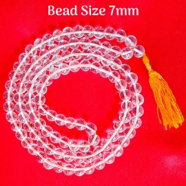 Anciently Sphatik Mala Original | Spadigam Malai Original | Sphatik Jaap Mala 108 Beads, Quartz, White, 1 Piece (7 mm)