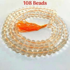 Anciently Sphatik Mala Original | Spadigam Malai Original | Sphatik Jaap Mala 108 Beads, Quartz, White, 1 Piece (7 mm)