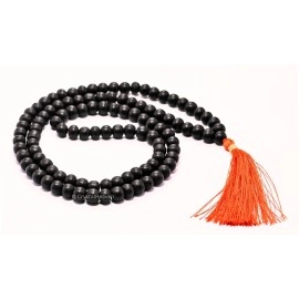 Crystal Heaven Karungali Malai Original - Black Ebony Wood Mala - Original and Natural Karukali Malai For Men Women Pooja Supplies (108 Mala for Jaap) (8mm, Black)