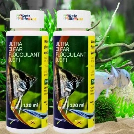 VAYINATO Aquatic Remedies (Pack of 2 * 120ml UCF- Ultra Clear Flocculant) Aquarium Fish Tank Water Clarifier | Quickly Removes Cloudiness | Suitable for Fresh Water