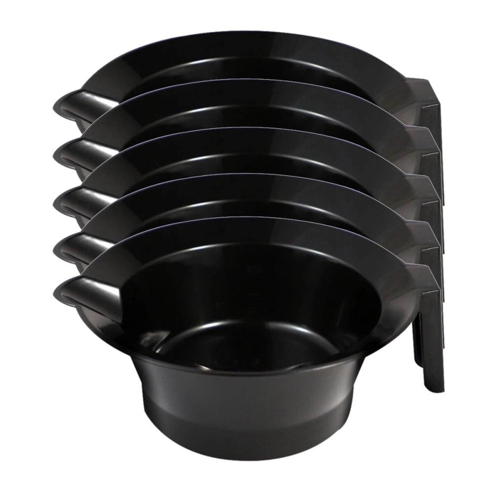 Trendy Look Beauty Salon Spa Professional Styling Hair Dye Applicator Colour Mixing Bowl with Handle Pack of 5