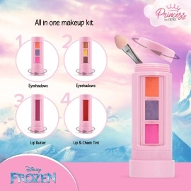 RENEE Disney Frozen Princess Unicorn Makeup Kit Elsa 7.4 Gm, Pre-teen Girls, Includes 2 Matte, 4 Shimmer Eyeshadows, Lip Butter, Lip & Cheek Tint, Compact & Travel Friendly, Cruelty-Free & Vegan