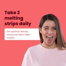 Stronger Me for Glowing Skin | 30 Oral Melting Strips | Vitamin E, D3, C, SkinAx2TM for Building Collagen, Slow Down Ageing, Acne Control and Reduces Hyperpigmentation | 100% Plant-Based, Strawberry