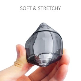 JVCV Soft TPU Transparent Cover Compatible with Toyota Fortuner, Hilux, Innova Crysta, Fortuner Legender, Innova HyCross, Land Cruiser 2B/3B Smart Key (Transparent Black)