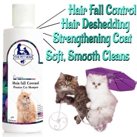 THE PET MOM Persian Cat Shampoo Hair Fall Control Help In Hair Shed Control,Strengthening Coat & Reduces Hair Fall,Soft,Cleans & Conditions|Cat Hair De-Shedding Cleanser|All Cat Breed - 200 Milliliter