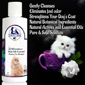 THE PET MOM Persian Cat Shampoo Hair Fall Control Help In Hair Shed Control,Strengthening Coat & Reduces Hair Fall,Soft,Cleans & Conditions|Cat Hair De-Shedding Cleanser|All Cat Breed - 200 Milliliter