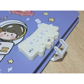 TECHNOCHITRA Space Astronaut Printed Secret Password Lock Diary for Kids
