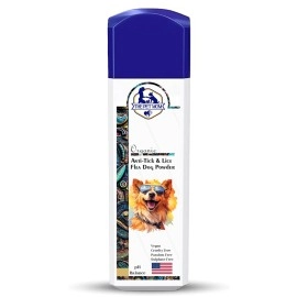 The Pet Mom Anti-Tick, Lice & Flea Dog Powder for Soft & Conditioned Coat No Rinse Anti-Itching | Dog Powder for Ticks and Fleas - All Dog Breed -100Gm