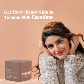 Neude FaceTime Instant Brightening Facial Face Mask (50ml) | Reduce Tan, Pigmentation, dark spots and acne scars with Yogurt Filtrate, Orange Oil and Kojic Acid