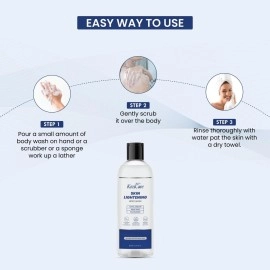 Kozicare Soap Skin Lightening Body Wash Gel | Alpha Arbutin, Niacinamide & Kojic Acid Body Wash | Helps Reduces Pigmentation, Dark Spots & Uneven Skin Tone | Body Wash for Men & Women - 300 Ml