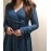 Fashion2wear Women\'s Blue Color Georgette Long Sleeve Round Neck All Over Print Maxi Length Anarkali XXL Stitched Gown for Girls. (Ankita-Blue-XXL)