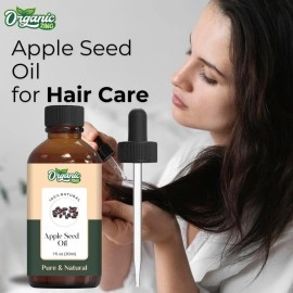 Organic Zing Apple Seed (Pyrus Malus) Oil | Pure & Natural Carrier Oil for Skincare, Hair care & Massage - 30ml/1.01fl oz