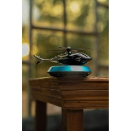 PROODOS Car Accessories Interior Solar Car Perfumes And Fresheners for Dashboard | Solar Helicopter Car Air Freshener (SILVER)