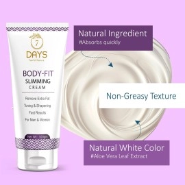 7 Days NATURAL Body Fit Slimming Cream for Men & Women | Remove Extra Fat | Toning & Shapening(100 Gm)