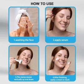 YBROY Derma Pen Stamp For men and Women | Microneedle Pen for Body & Hair & Beard Growth - Adjustable Microneedling Stamp For Skin - 0.5mm - 3mm Titanium Micro Needle Derma Stamp For Skin Care