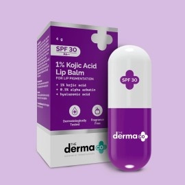 The Derma Co 1% Kojic Acid Lip Balm With Alpha Arbutin & Hyaluronic Acid - 4G (Pack Of 2) Treats Pigmentation|Lightens Dark Lips, Off White