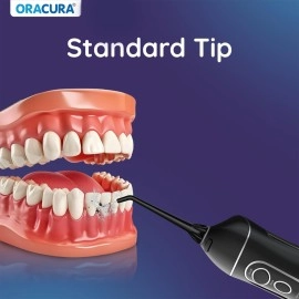 ORACURA Pack of 2 Black Standard Tip for OC150, OC001, OC100, OC010, OC200 & OC450 Water Flossers